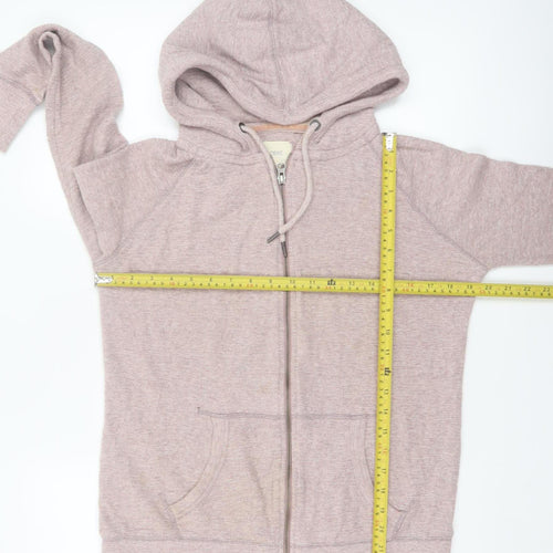Next Women Pink Full Zip Hoodie Size 14 Cotton Casual
