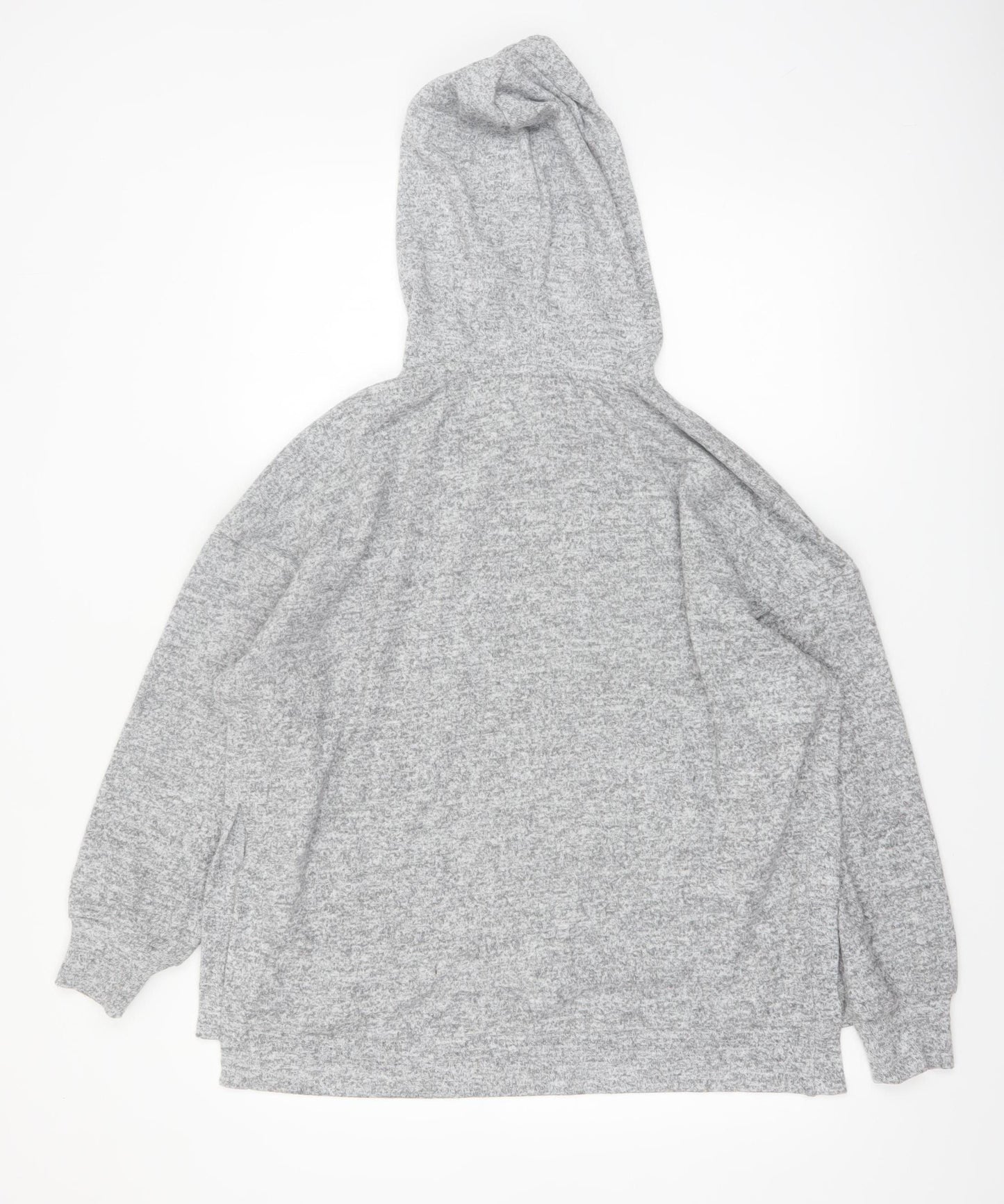 River Island Womens Grey Pullover Hoodie Size S with Logo Drawstring