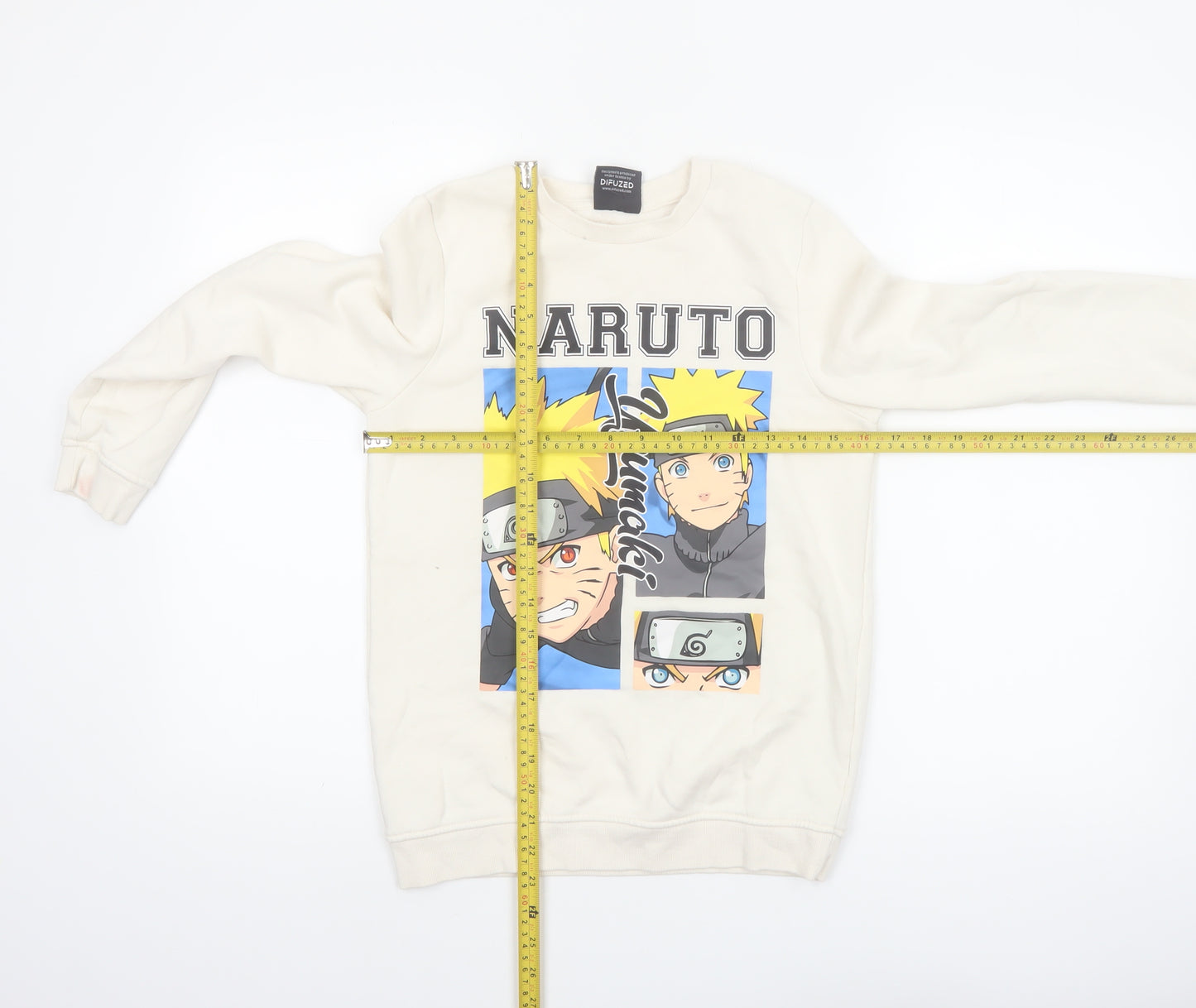 Difuzed Boys Ivory Naruto Shippuden Pullover Sweatshirt 10-11 Years