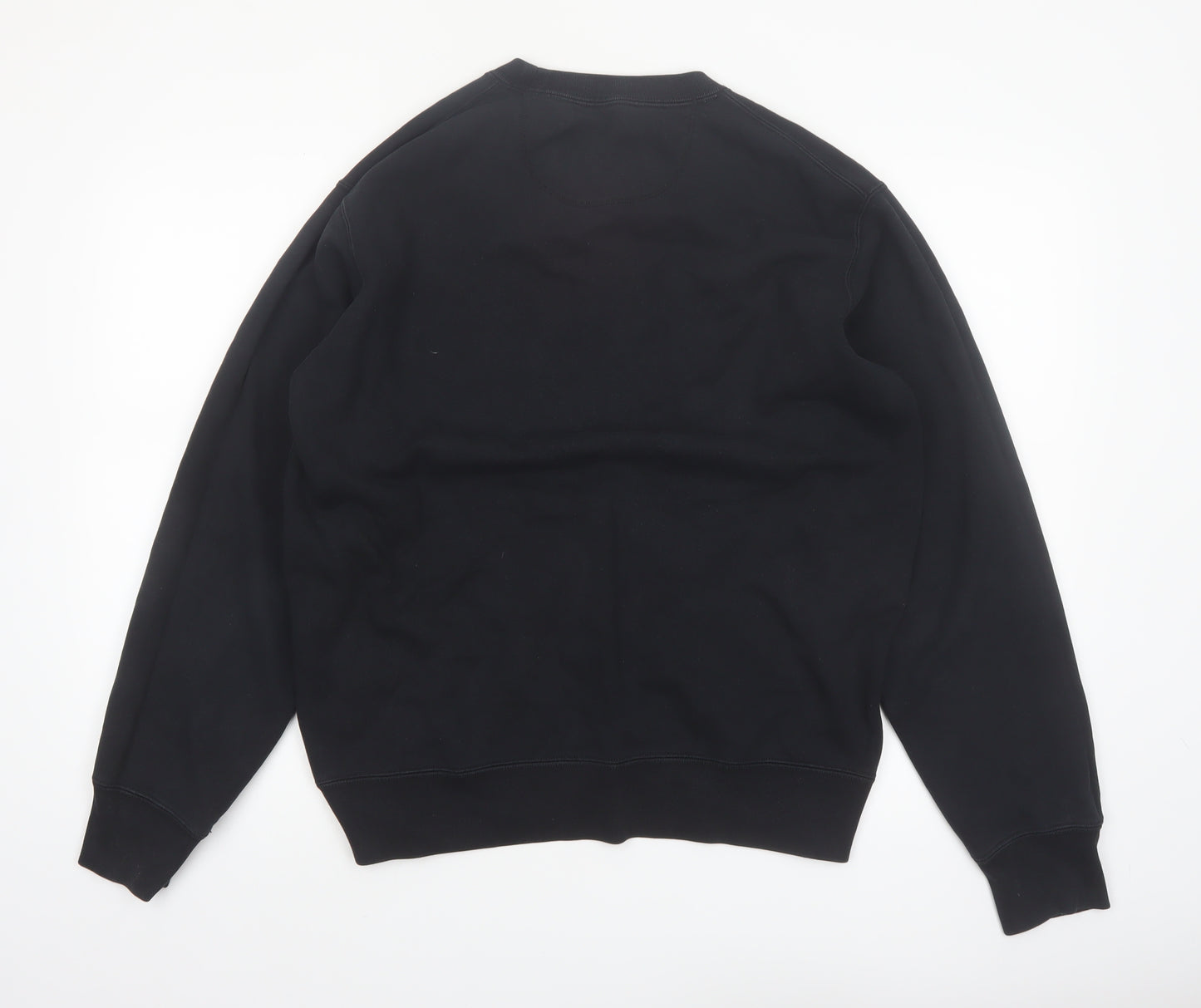 UNIQLO Men's Black Medium Crew Neck Pullover Fleece Sweatshirt