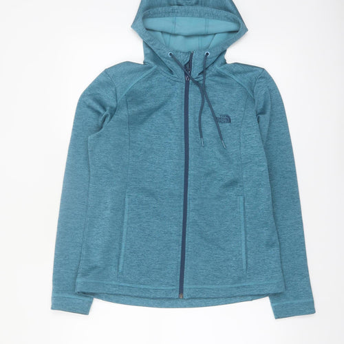 The North Face Womens Blue Full Zip Hoodie L Polyester Activewear