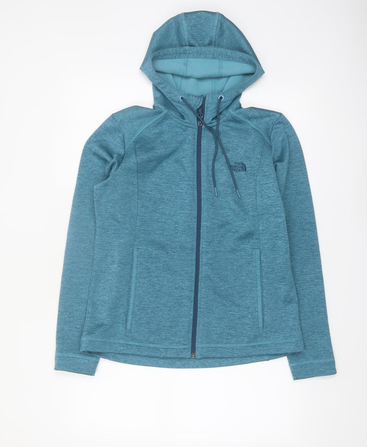 The North Face Womens Blue Full Zip Hoodie L Polyester Activewear