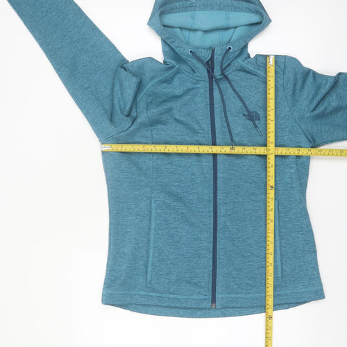 The North Face Womens Blue Full Zip Hoodie L Polyester Activewear