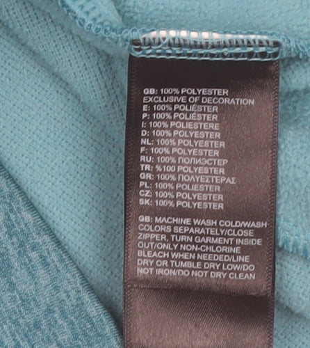 The North Face Womens Blue Full Zip Hoodie L Polyester Activewear