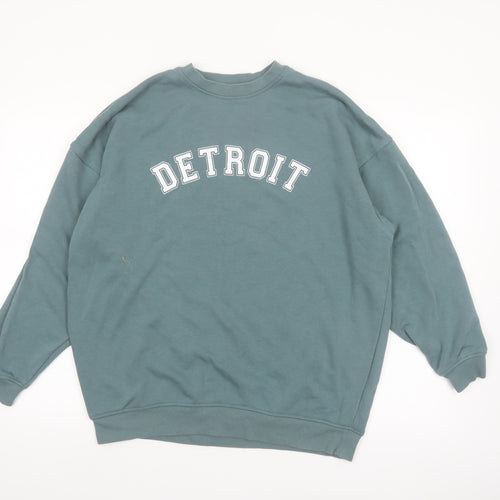 Primark Women's Green Detroit Pullover Sweatshirt XS Relaxed Fit