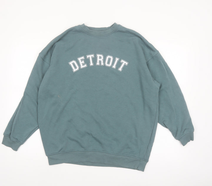 Primark Women's Green Detroit Pullover Sweatshirt XS Relaxed Fit
