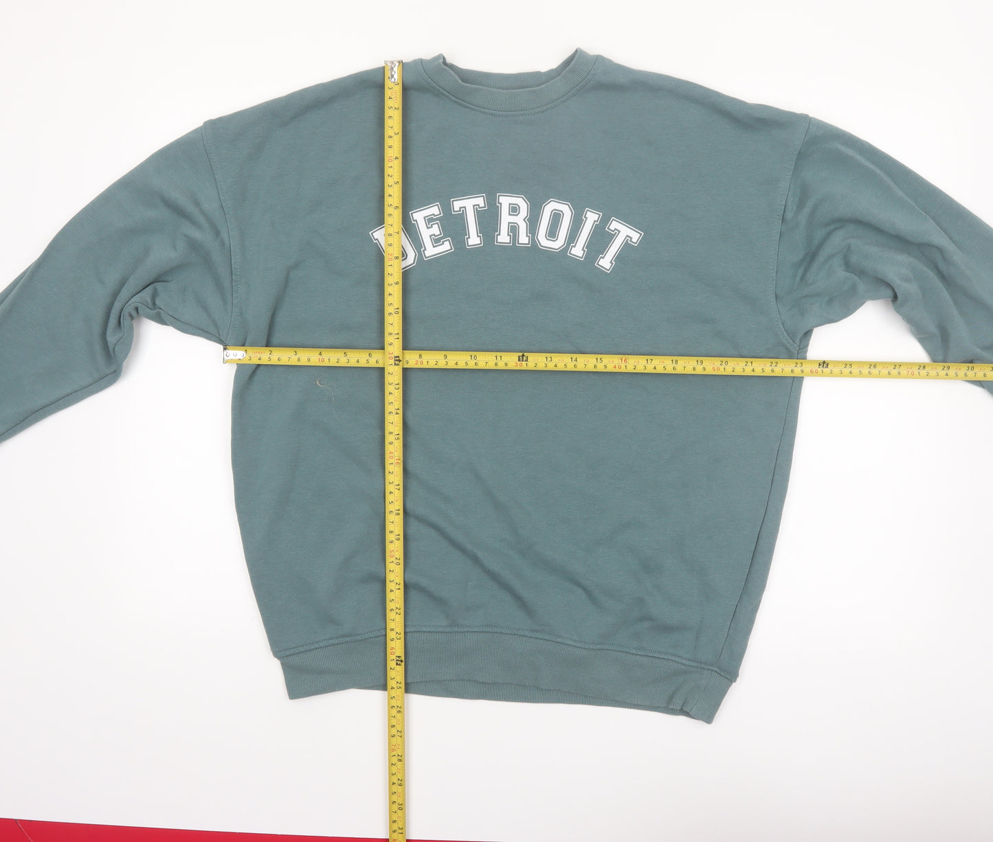 Primark Women's Green Detroit Pullover Sweatshirt XS Relaxed Fit