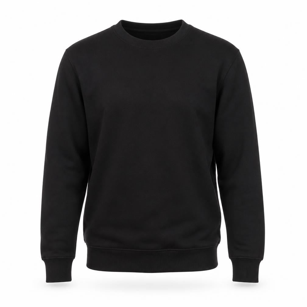 Front view of Primark Men's Black XS Pullover Crew Neck Sweatshirt