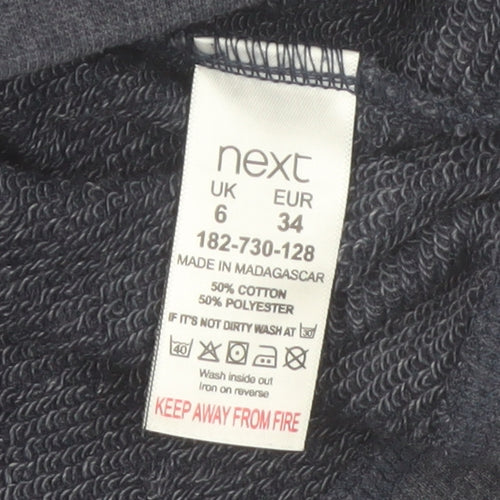 Next Women’s Navy Hoodie Size 6 Cotton Blend Pullover