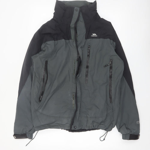 Trespass Men’s Grey Waterproof Breathable Mid-Length Jacket M