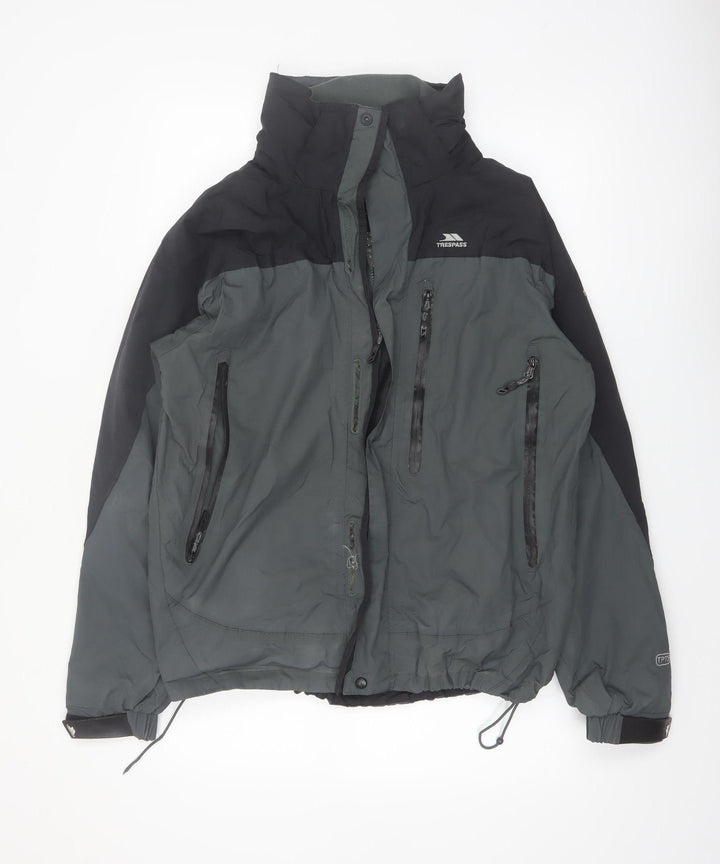 Trespass Men’s Grey Waterproof Breathable Mid-Length Jacket M