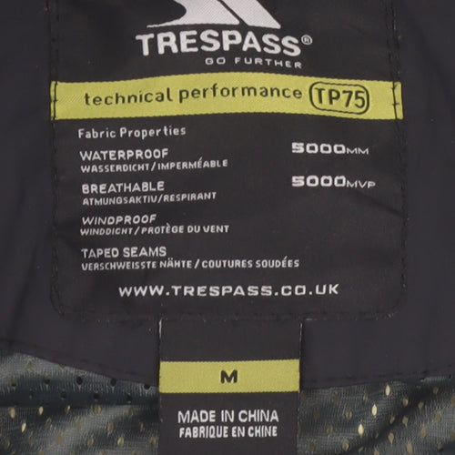 Trespass Men’s Grey Waterproof Breathable Mid-Length Jacket M