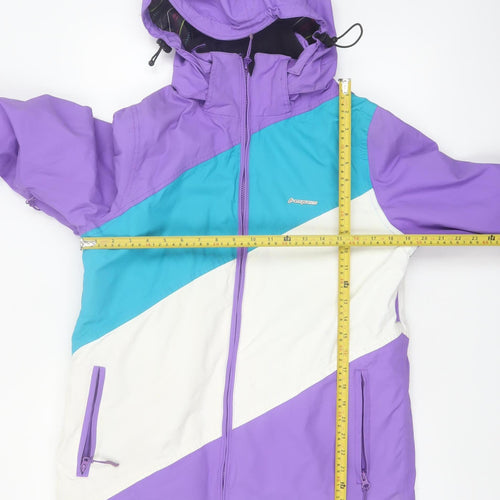 Trespass Womens Purple Ski Jacket L Waterproof Hooded Winter Coat
