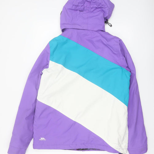 Trespass Womens Purple Ski Jacket L Waterproof Hooded Winter Coat