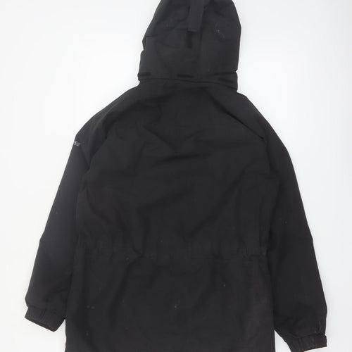Trespass Women’s Black Waterproof Parka Jacket Size 12 Hooded Outdoor