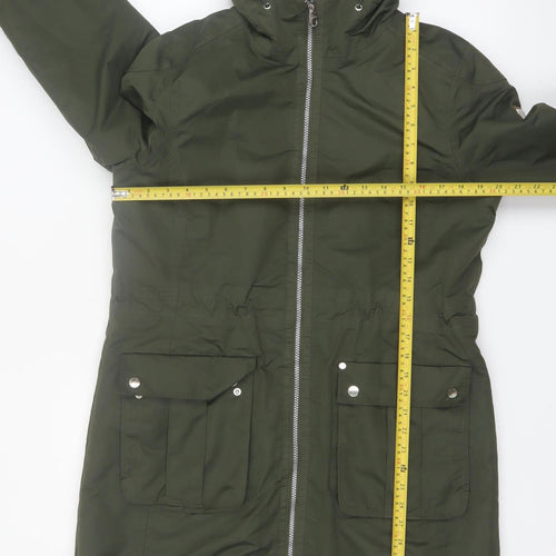 Regatta Women's Green Hooded Parka Coat Size 14 Lined Winter Jacket