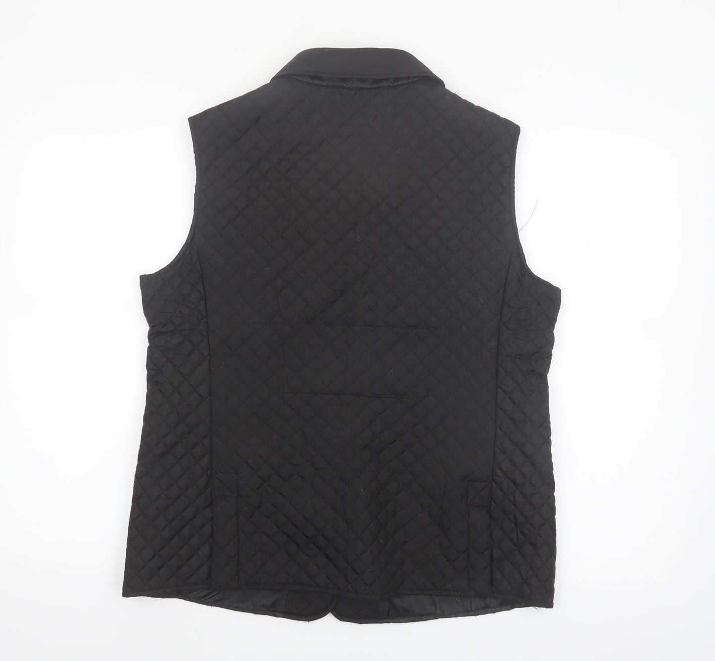 J.J. Riren Women's Black Quilted Sleeveless Waistcoat L