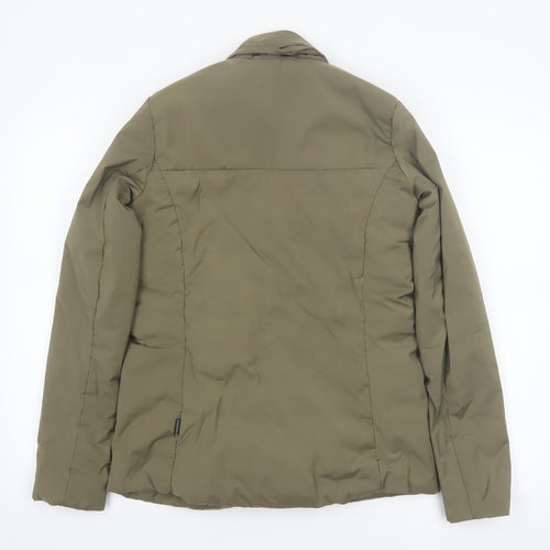 Oysho Women’s Green Puffer Jacket Size 8 Lightweight Full Zip