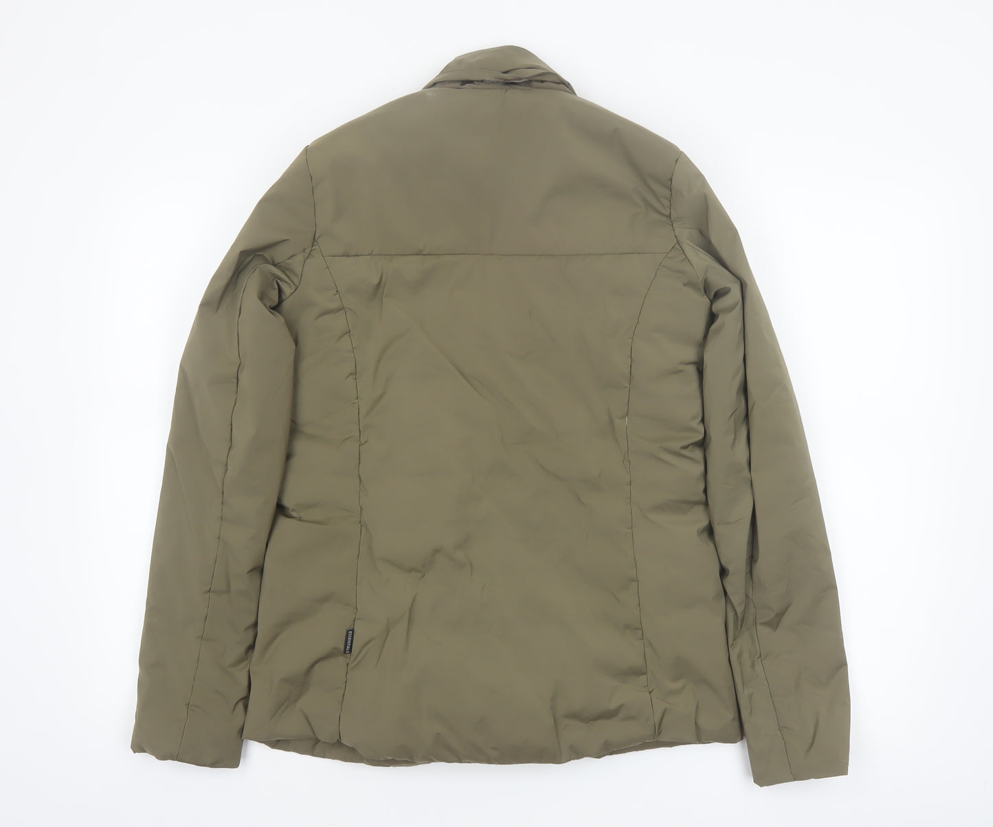 Oysho Women’s Green Puffer Jacket Size 8 Lightweight Full Zip