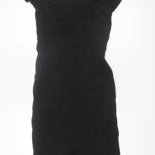 Principles Women Black Size 10 Sheath Knee Length Dress