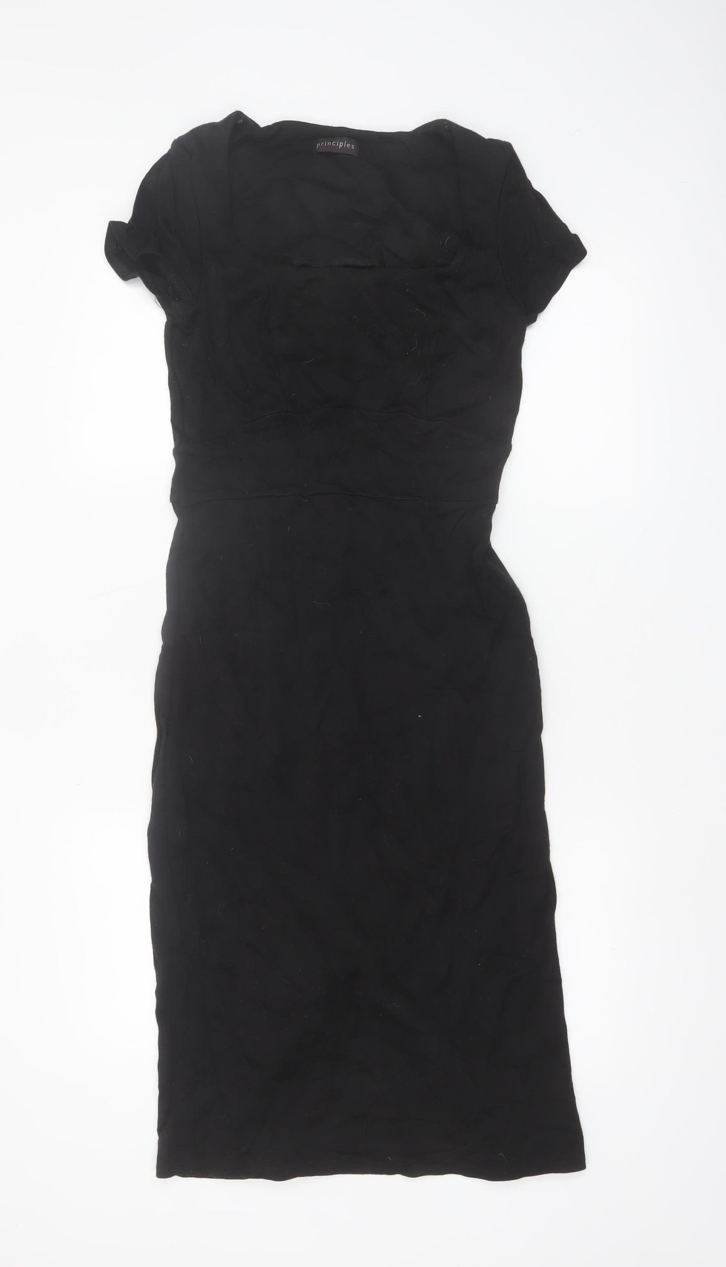 Principles Women Black Size 10 Sheath Knee Length Dress