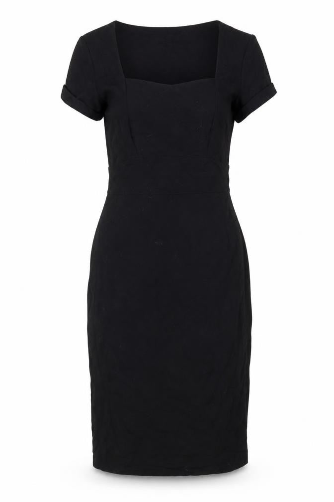 Front view of Principles Women Black, size 10, Sheath Knee Length Dress