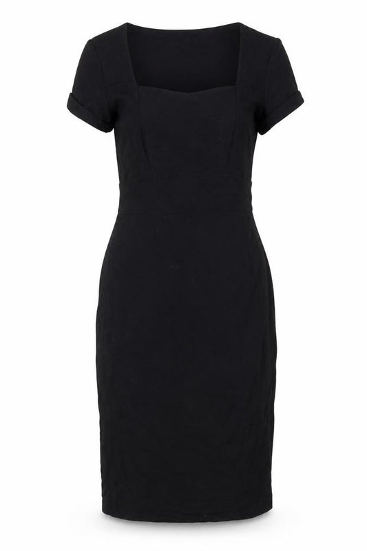 Front view of Principles Women Black, size 10, Sheath Knee Length Dress