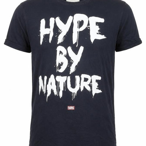 Fabric Men's Black Graphic 'Hype By Nature' T-Shirt Size S