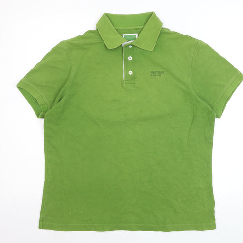 Barbour Pantone Green Cotton Men's Polo Shirt Size M