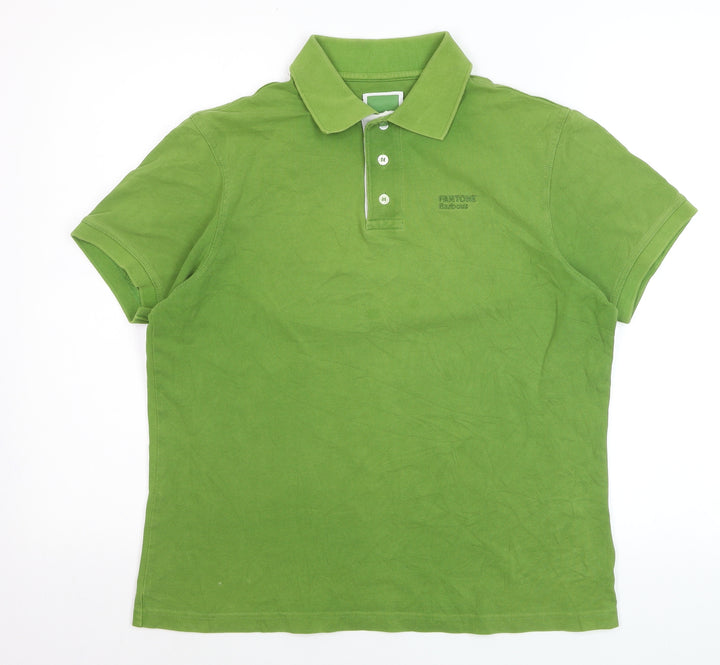 Barbour Pantone Green Cotton Men's Polo Shirt Size M