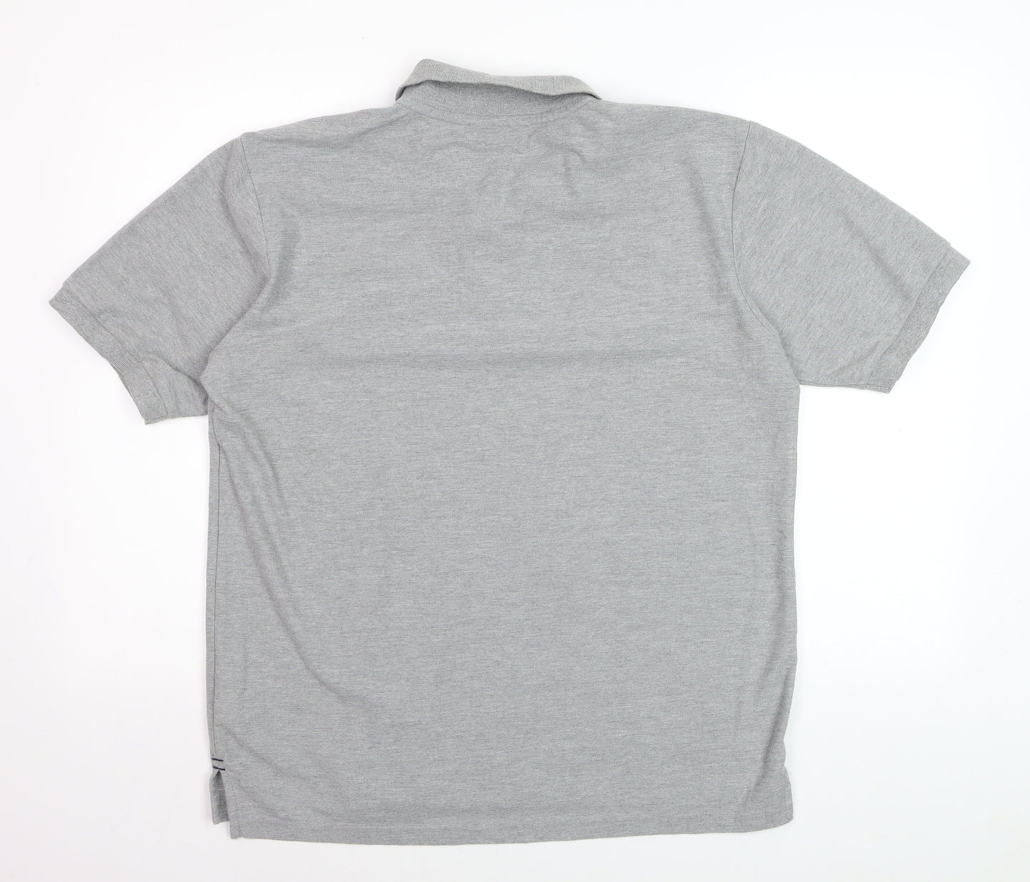 Slazenger Men's Grey Regular Fit Short Sleeve Polo Shirt L
