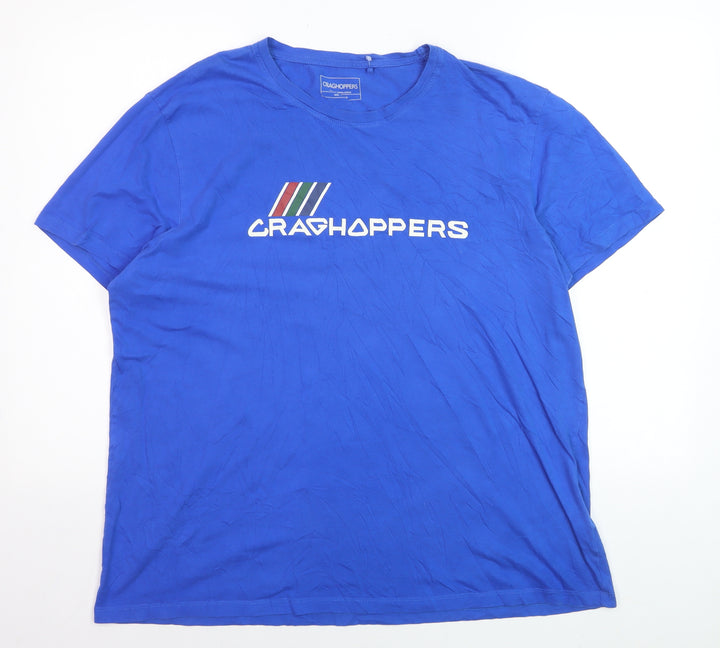 Craghoppers Men's Blue 2XL Cotton Logo Graphic T-Shirt