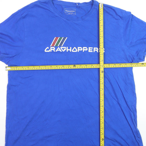 Craghoppers Men's Blue 2XL Cotton Logo Graphic T-Shirt