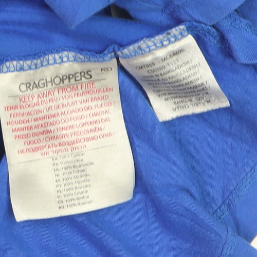 Craghoppers Men's Blue 2XL Cotton Logo Graphic T-Shirt