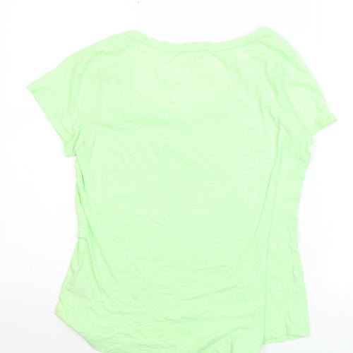 Boden Women's Green Cotton V-Neck T-Shirt Size 12