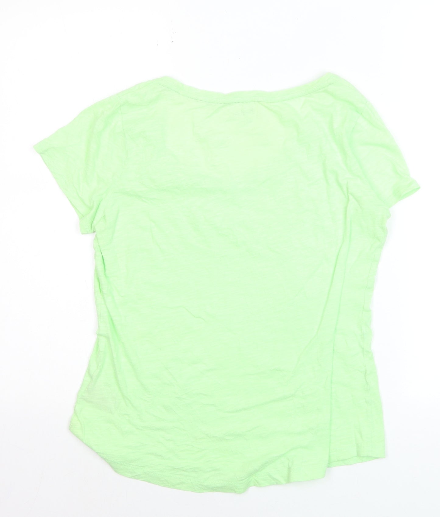 Boden Women's Green Cotton V-Neck T-Shirt Size 12