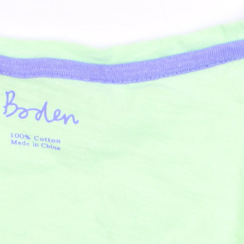 Boden Women's Green Cotton V-Neck T-Shirt Size 12