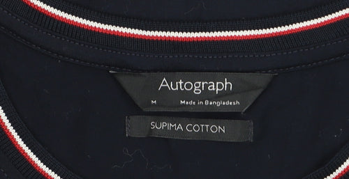 Marks and Spencer Autograph Men's Blue Supima Cotton T-Shirt M