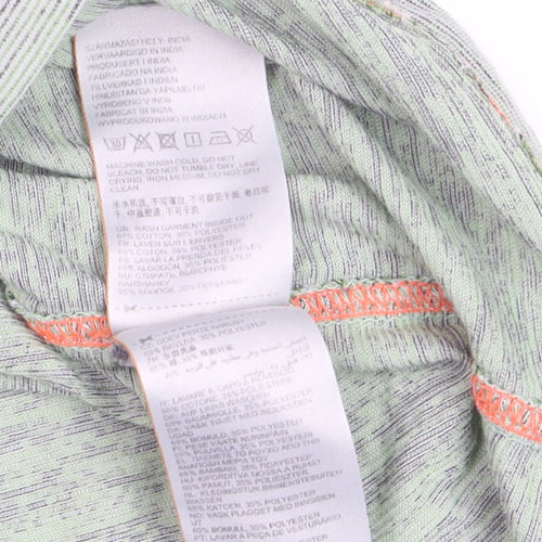 Superdry Men's Green Crew Neck The Orange Label Tee Medium Cotton Blend