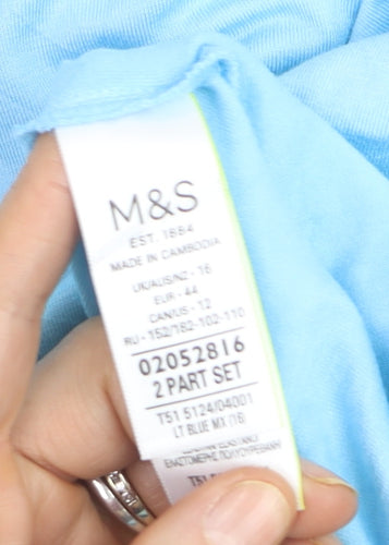 Marks and Spencer Women’s Blue Racerback Tank Top Size 16 Viscose Blend
