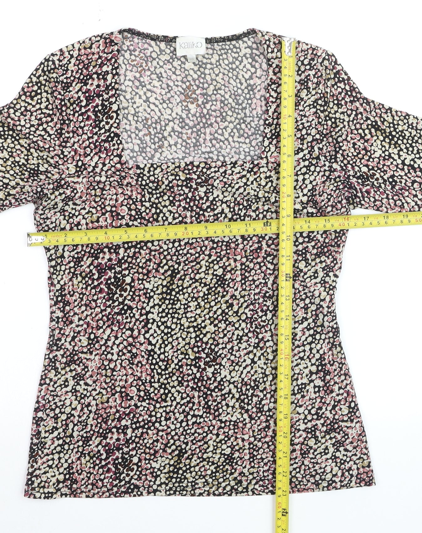 Kaliko Women’s Multicoloured Size 10 Tunic Blouse 3/4 Sleeve