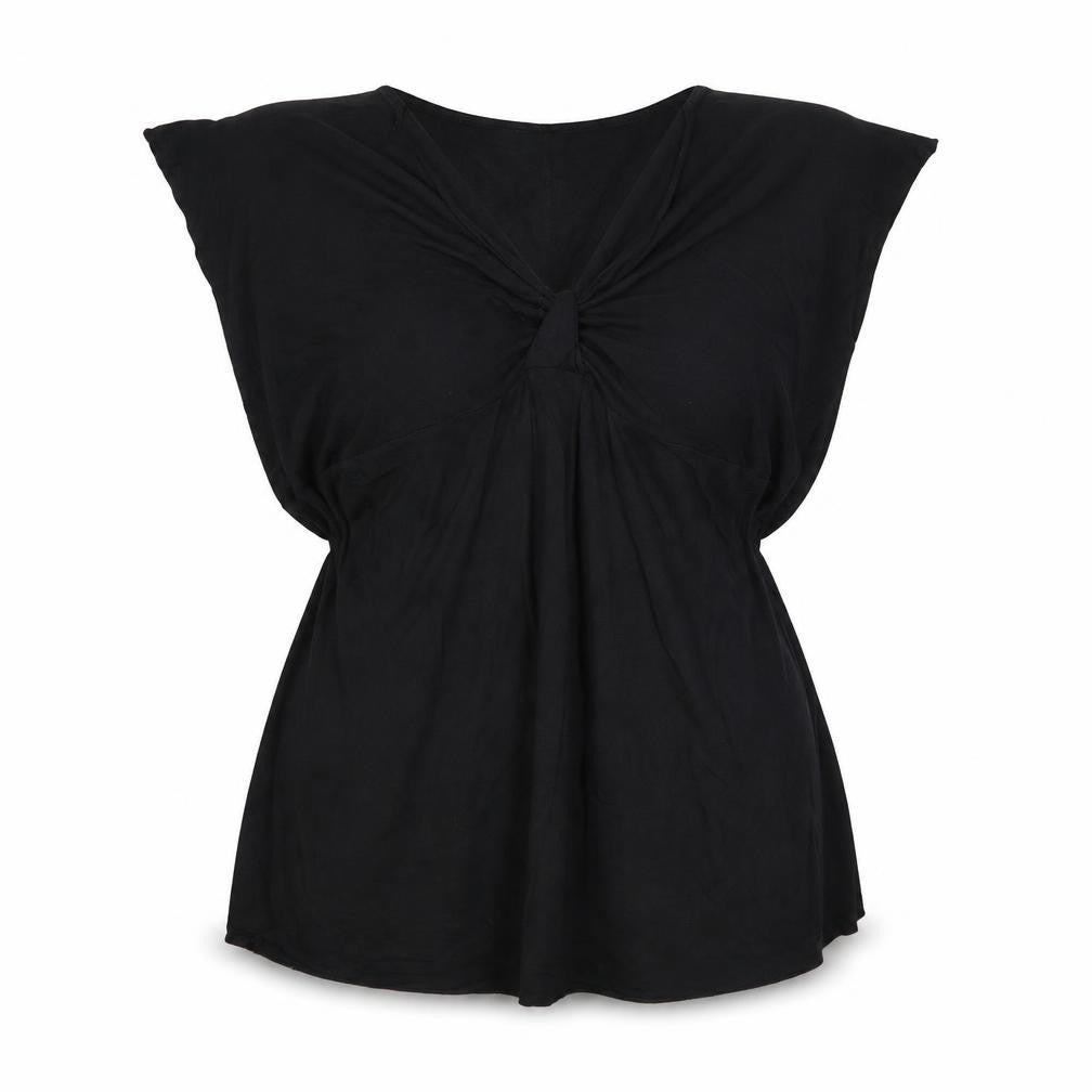 Front view of rogers+ROGERS women’s black plus, size UK 22, sleeveless camisole blouse
