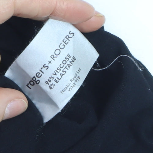 rogers+ROGERS Womens Black Plus Size 22 Sleeveless Camisole Blouse
