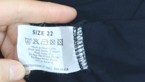 rogers+ROGERS Womens Black Plus Size 22 Sleeveless Camisole Blouse