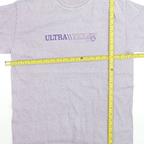 Urban Outfitters Men's Purple Ultra Violet Graphic T-Shirt Size S