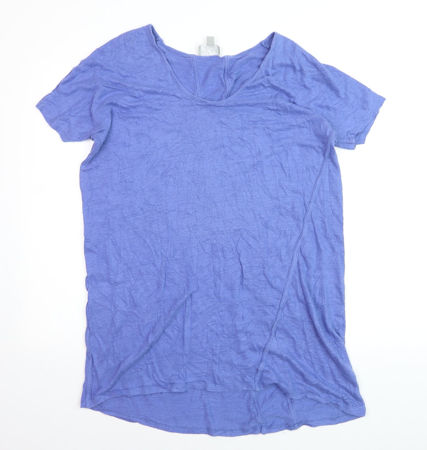 Pure Collection Womens Purple Cotton Jersey T-Shirt UK 14