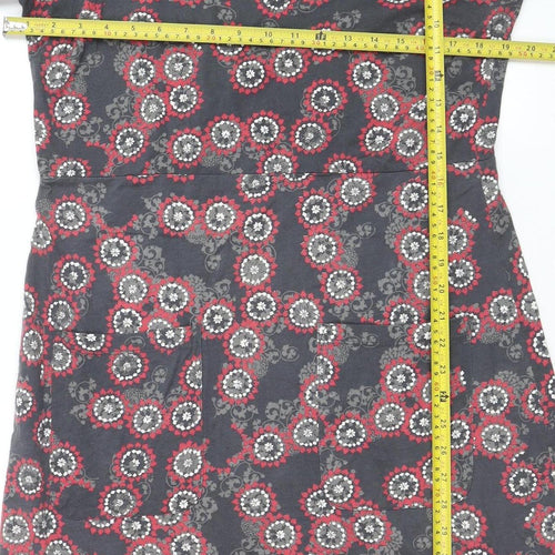 White Stuff Women’s Multicoloured Floral Cotton Shift Dress Size 16