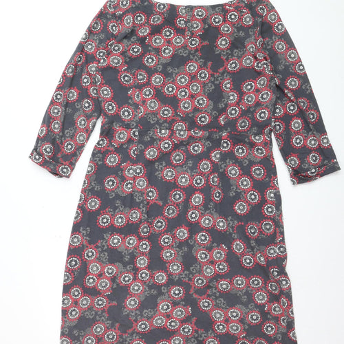 White Stuff Women’s Multicoloured Floral Cotton Shift Dress Size 16