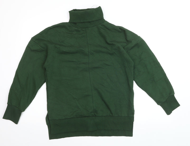 Marks and Spencer Women’s Green Roll Neck Long Sleeve Pullover Sweatshirt Size 8
