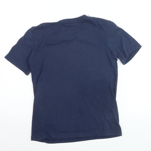 Champion Boys Blue Logo Crew Neck Short Sleeve Cotton T-Shirt M